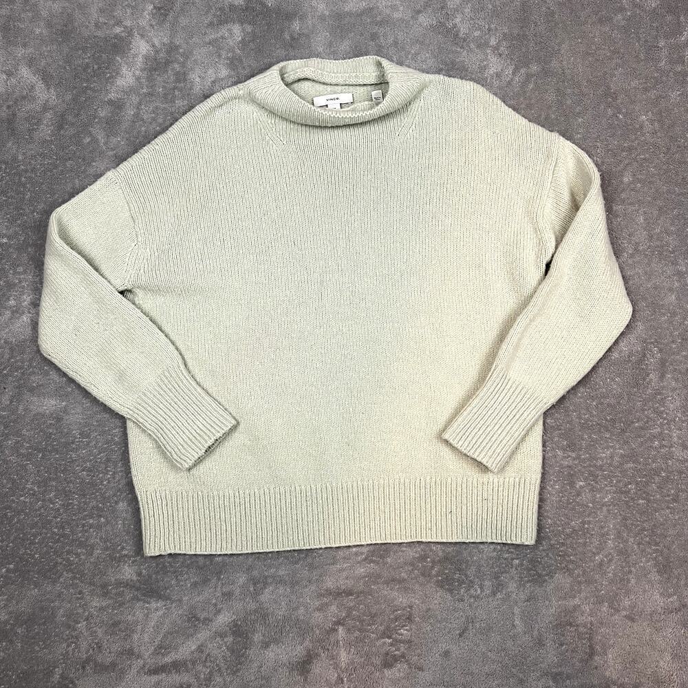 Vince Wool‎ Cashmere Drop-Shoulder Turtleneck Sweater Womens S Light Green